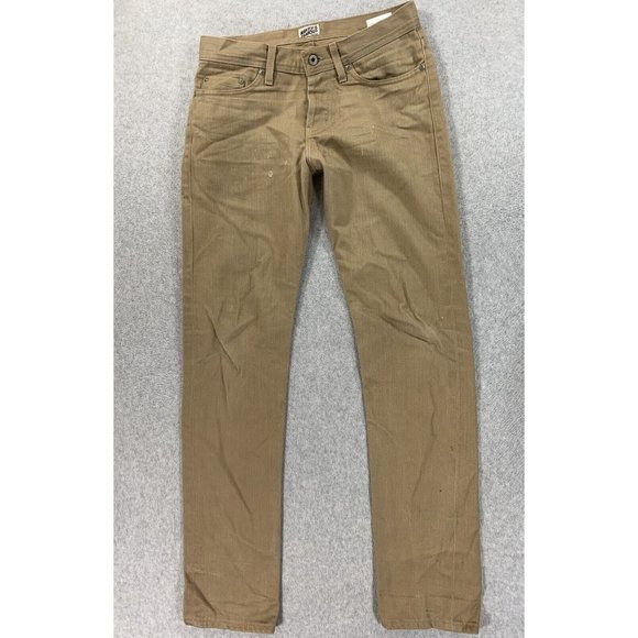 Naked & Selvedge Weird Guy Selvedge 5‎ Pocket Jeans (Men's 30x33) Beige - Picture 1 of 16